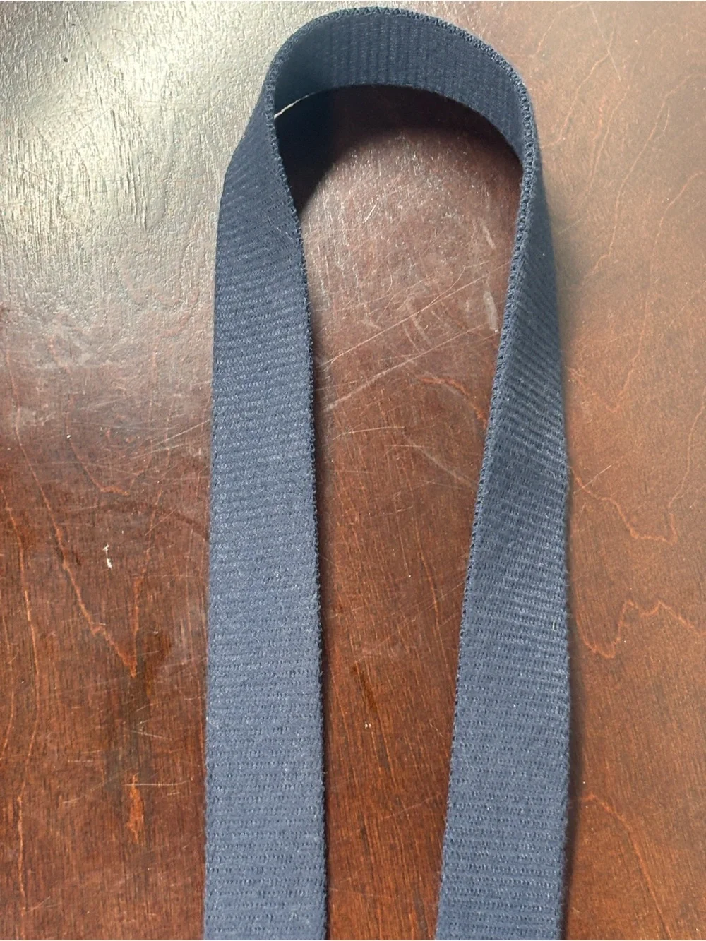 Source Unknown Men's Canvas Belt in Dark Blue with Silver Buckle